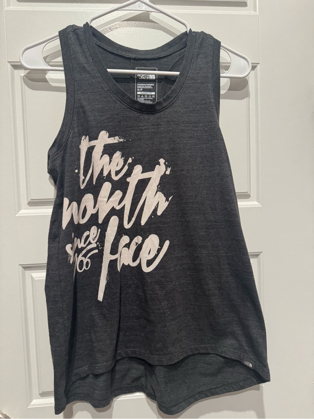 The North Face Charcoal Cursive Graphic Tri-blend Women's Tank